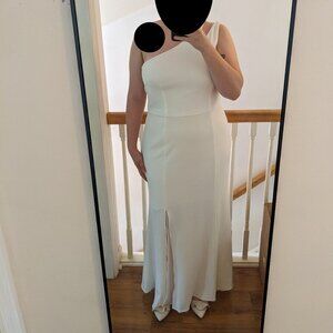David's Bridal One Shoulder Wedding Dress